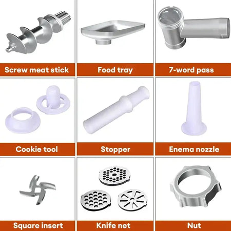 Electric Meat Grinder Sausage Maker With 3 Grinding Plates