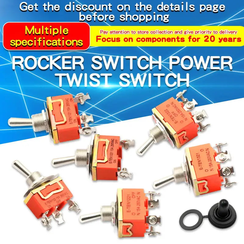 Toggle Switch Rocker Switches E-TEN1021 E-TEN1121 E-TEN1122 E-TEN1221 E-TEN1321 E-TEN1322 &ndash; Self-Locking Waterproof Design