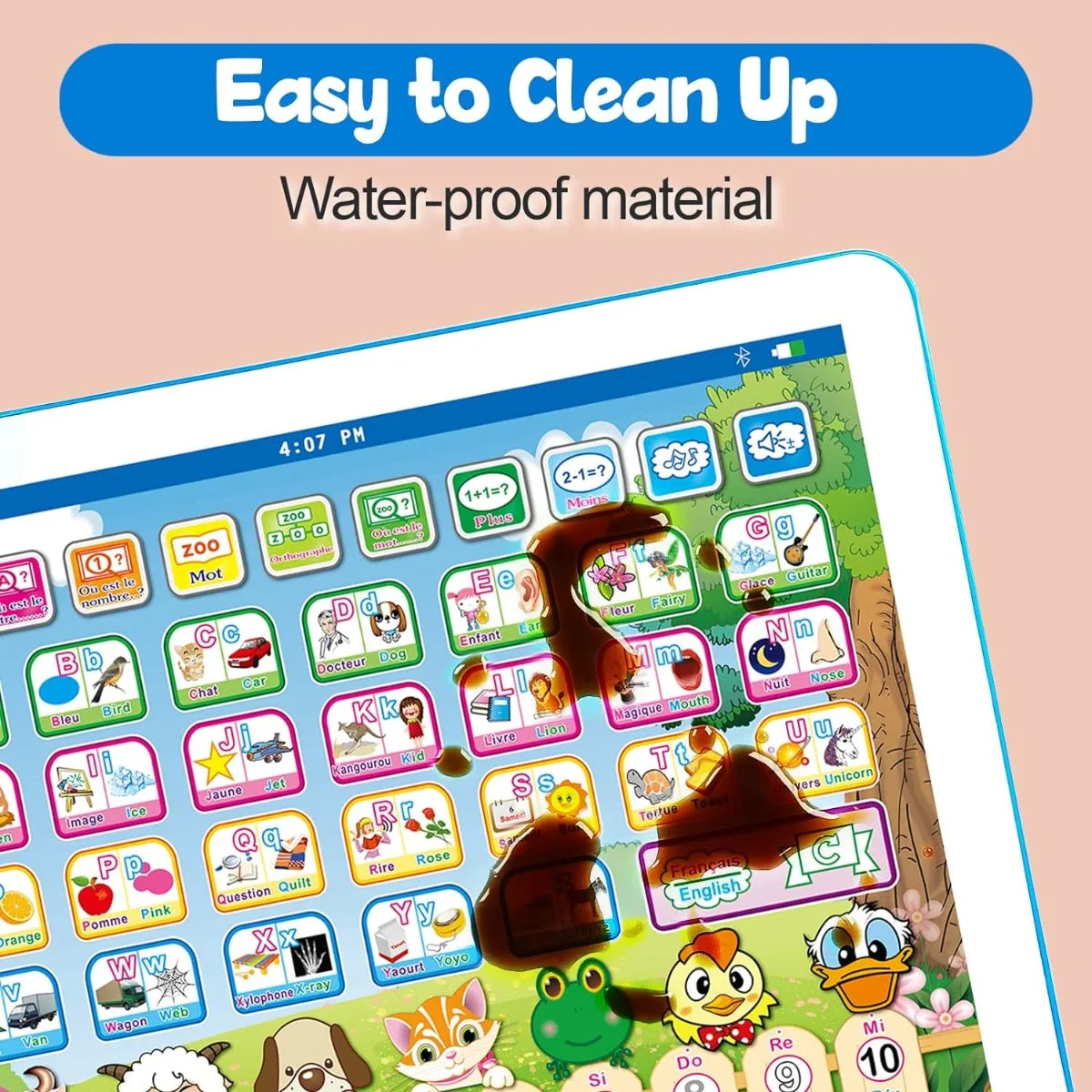 Bilingual French-English Educational Learning Tablet | Interactive Kids' Toy for Alphabets, Numbers, and Spelling