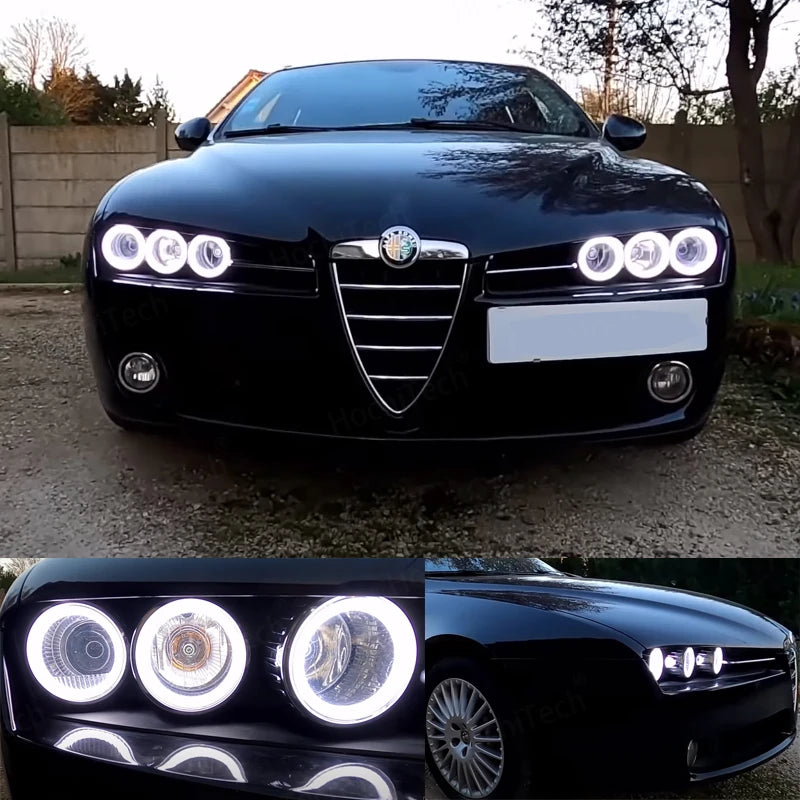 LED-enkeli silmät halo-renkaat kaksivärinen DRL Alfa Romeo 159 Brera Spiderille