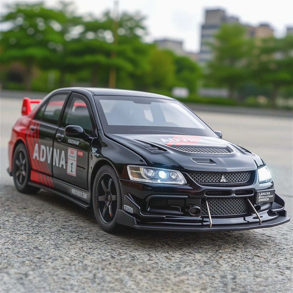 Diecast Car Model With Sound And Light For Mitsubishi Lancer IX EVO