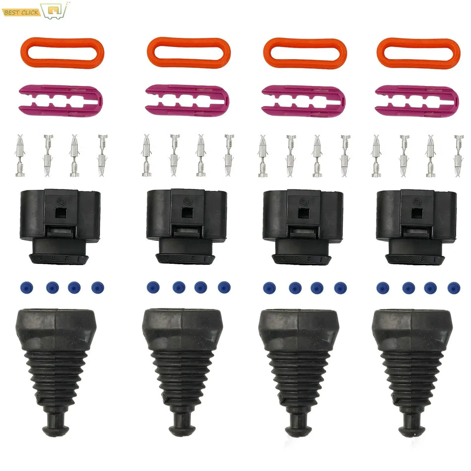 4Pcs Ignition Coil Connector Repair Kit For VW Golf Jetta Passat Polo Touran Audi A4 A6 A8 2008-2013 2014 2015 2016 1J0973724 by InterCyprus Trading Ltd
