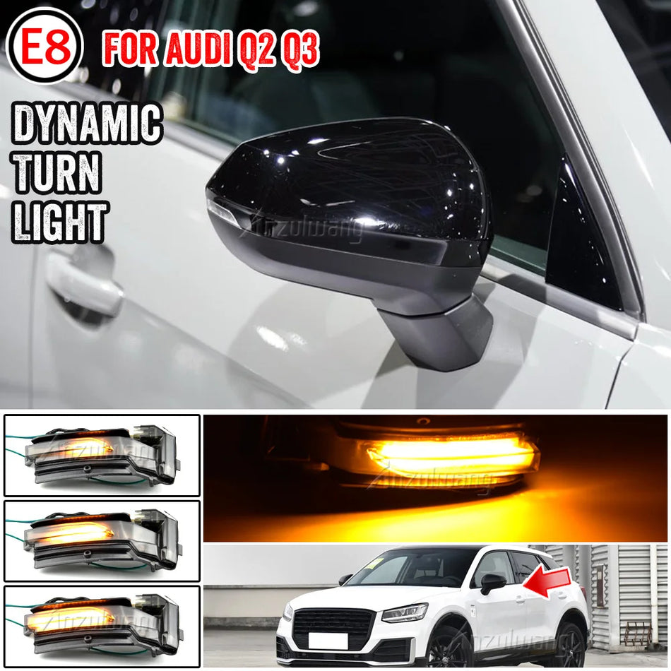 Luces de Señal de Giro LED Secuenciales Dinámicas para Audi Q2 Q3 2016-2022