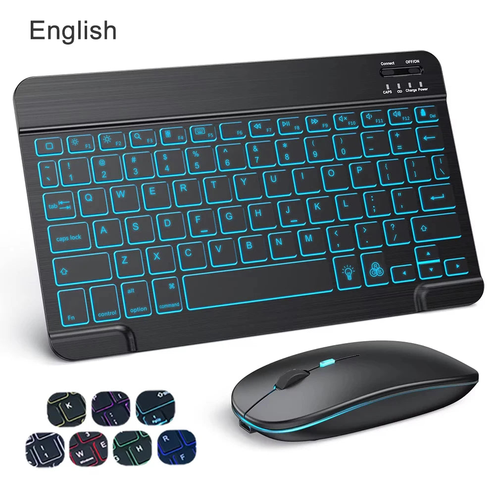 10 Inch Backlit iPad Keyboard and Mouse &ndash; Long Battery Life English