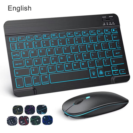 10 Inch Backlit iPad Keyboard and Mouse &ndash; Long Battery Life English