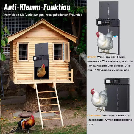 PFS-172C Aluminum Automatic Chicken Coop Door &ndash; Smart Timer
