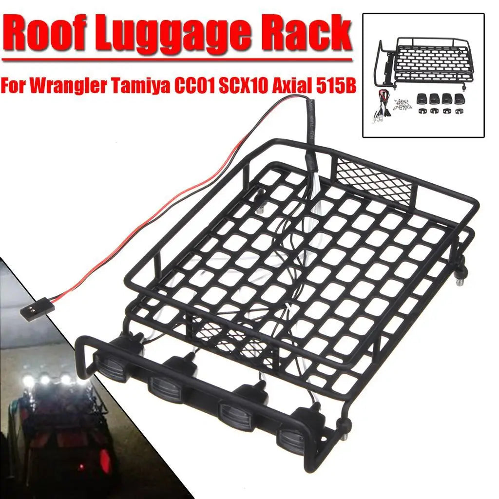 Car Roof Rack For Tamiya CC01 Axial 515B - LED Light Bar