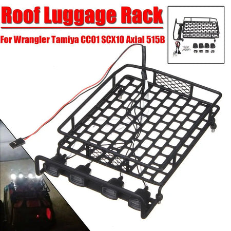 Car Roof Rack For Tamiya CC01 Axial 515B - LED Light Bar