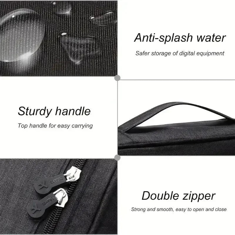 Cable Storage Bag Waterproof - Travel Cable Organizer