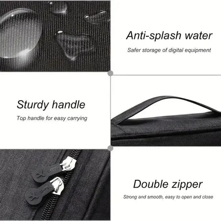 Cable Storage Bag Waterproof - Travel Cable Organizer