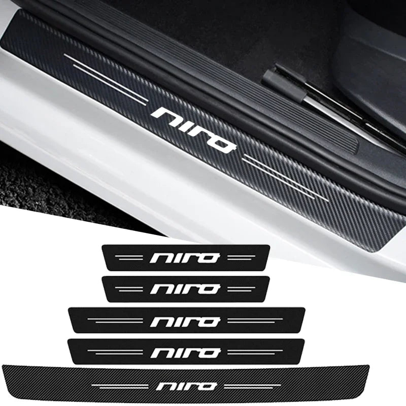 Uksesillakaitse kleebis süsinikkiust PU nahk Kia Niro 3D vinüül kaitse