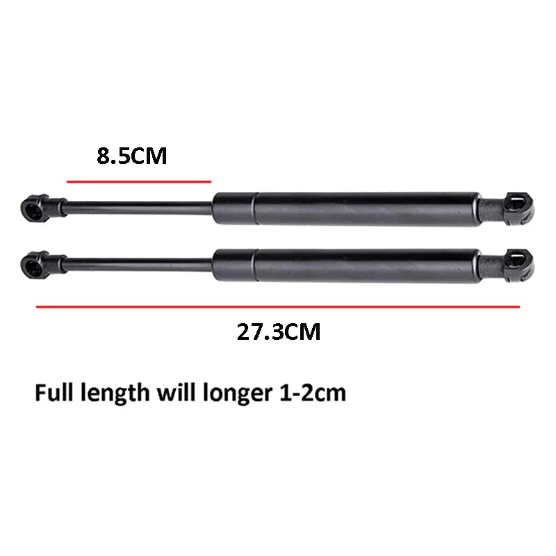Hood Lift Support Gas Springs, Front 2-Piece For Mazda 6 2007-2012, Metal And Plastic