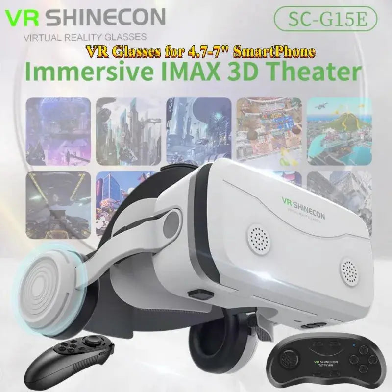 3D Virtual Reality Glasses For 4.7 To 7 Inch Phones With Controller by InterCyprus Trading Ltd
