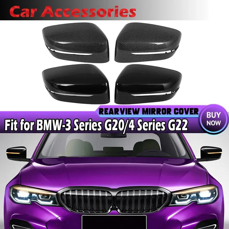 Capac pentru oglinda retrovizoare negru lucios pentru BMW Seria 3 4 5 G20 G30 G11 G12 G14