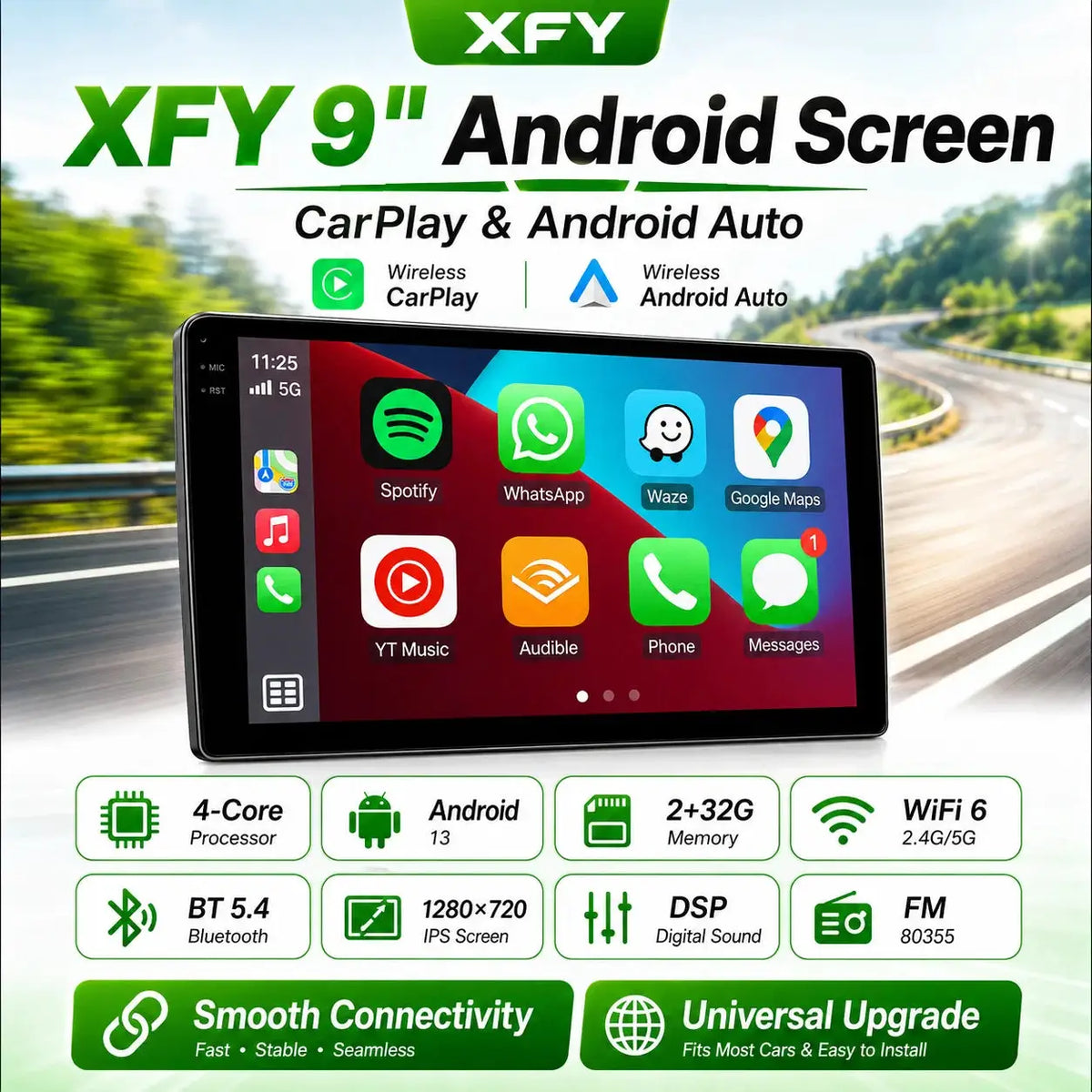 Universal 2 Din Android Car Stereo With Carplay WiFi GPS For Vw Golf by InterCyprus Trading Ltd