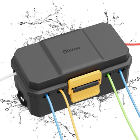 Diivoo Outdoor Waterproof Electrical Box &ndash; IPX4 Enclosure 6 wire