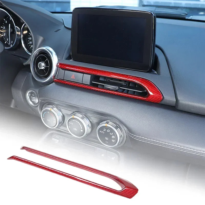 Moldura Central da Saída de Ar em Fibra de Carbono Mazda MX5 ND 2016 2023