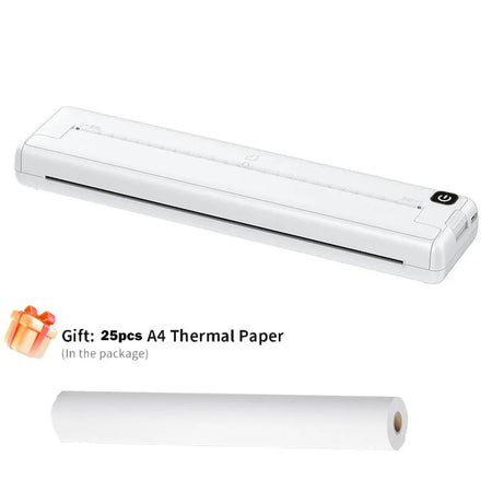InterCyprus A4 Portable Thermal Printer &ndash; Wireless Inkless Printer -25pcs Paper