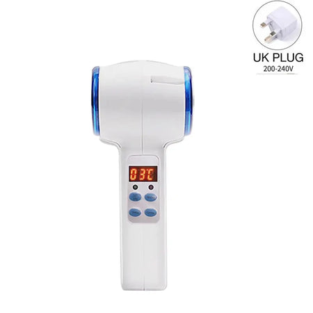 A0807 &ndash; Hot And Cold Double Head Massager With Blue Light UK plug