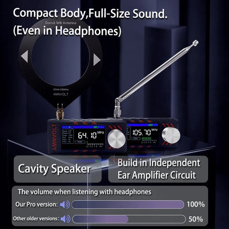 AMNVOLT V3 ATS MINI SI4732 DSP Radio with Superior Audio &amp; Build Quality
