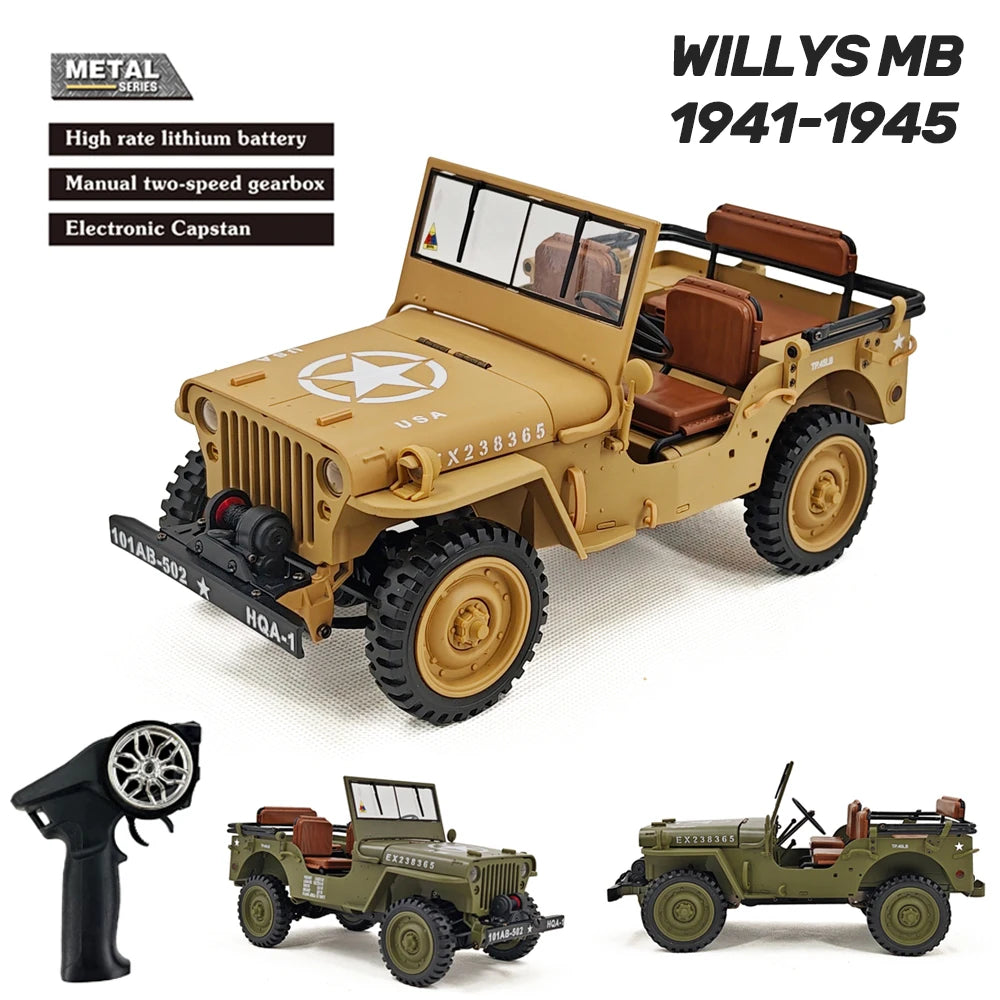 HG4-58 1/14 RC Willys Military Vehicle &ndash; 2.4G 4WD Off Road
