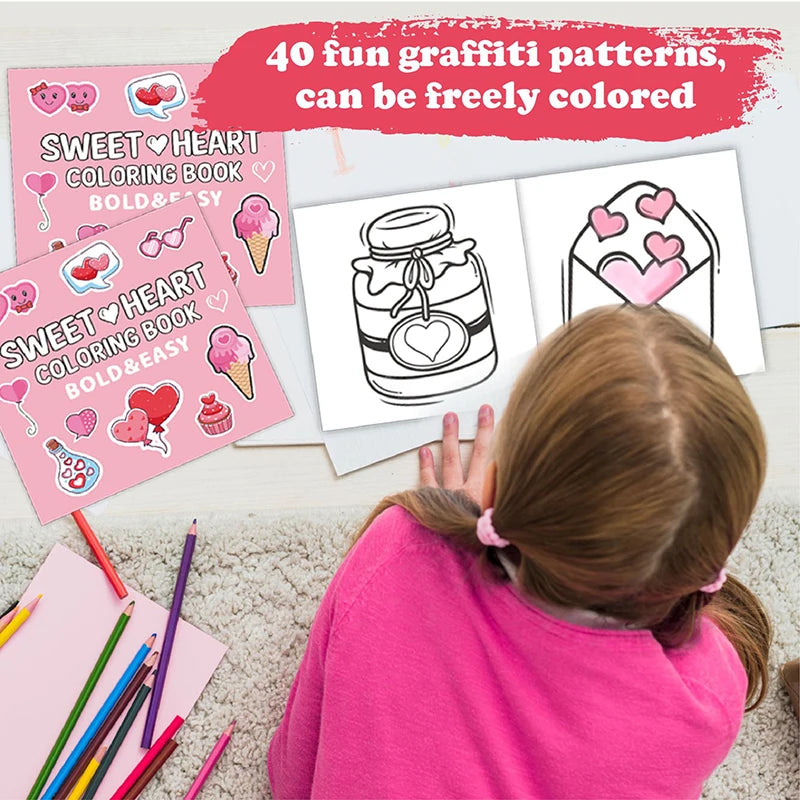 Sweet Heart Coloring Book For Kids &ndash; Educational Art Toys