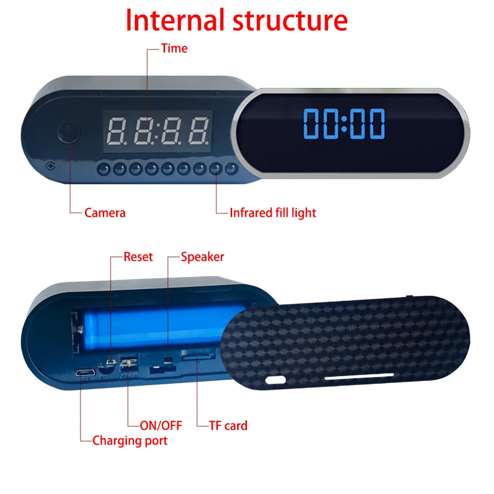 Wireless Alarm Clock Camera &ndash; 1080P Full HD Night Vision
