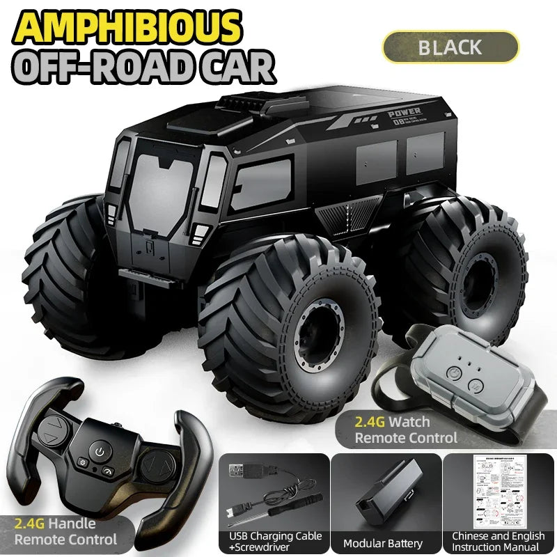 Q210 Amphibious RC Car Dual Control &ndash; Off Road Waterproof BK dual control