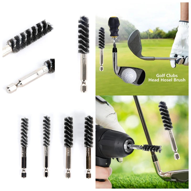 Spazzola per la Pulizia del Collo della Testa del Bastone da Golf per la Rimozione della Ruggine