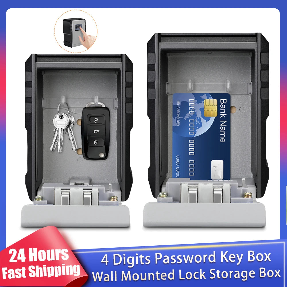 New Key Box 4-Digit Password Safe &ndash; Waterproof Wall Mounted