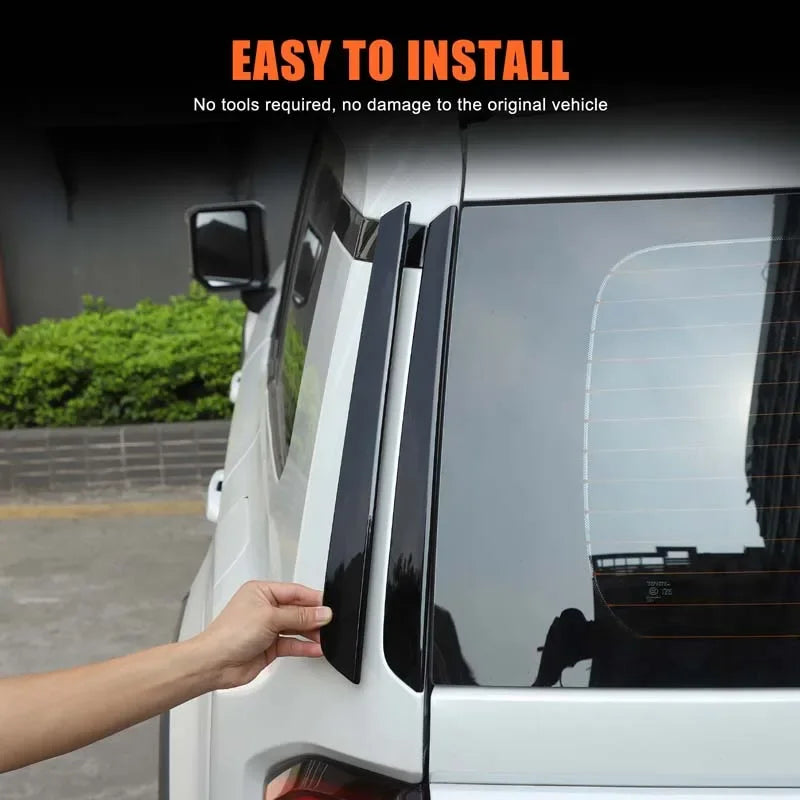 ABS черная наклейка на стекло задней двери для Toyota Prado LC250