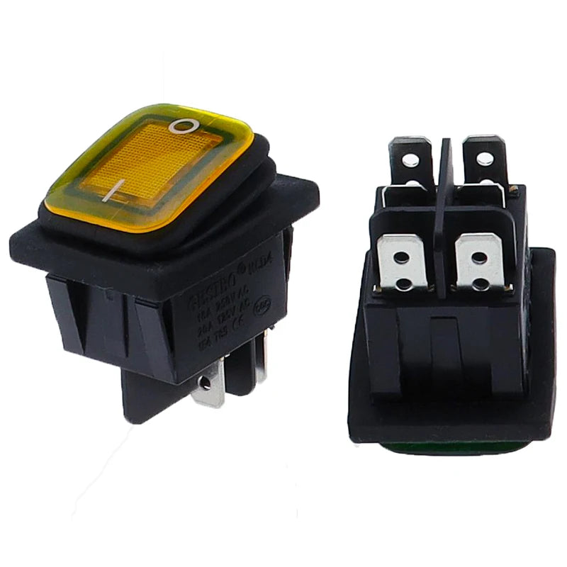 30x22 Heavy Duty Waterproof Rocker Switch &ndash; Reliable 12V Red LED Illumination