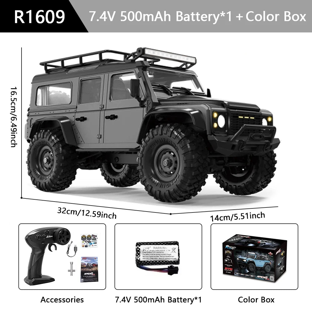 HB R1601 RC Car 1:16 4WD Off Road Model &ndash; LED Lights R1609