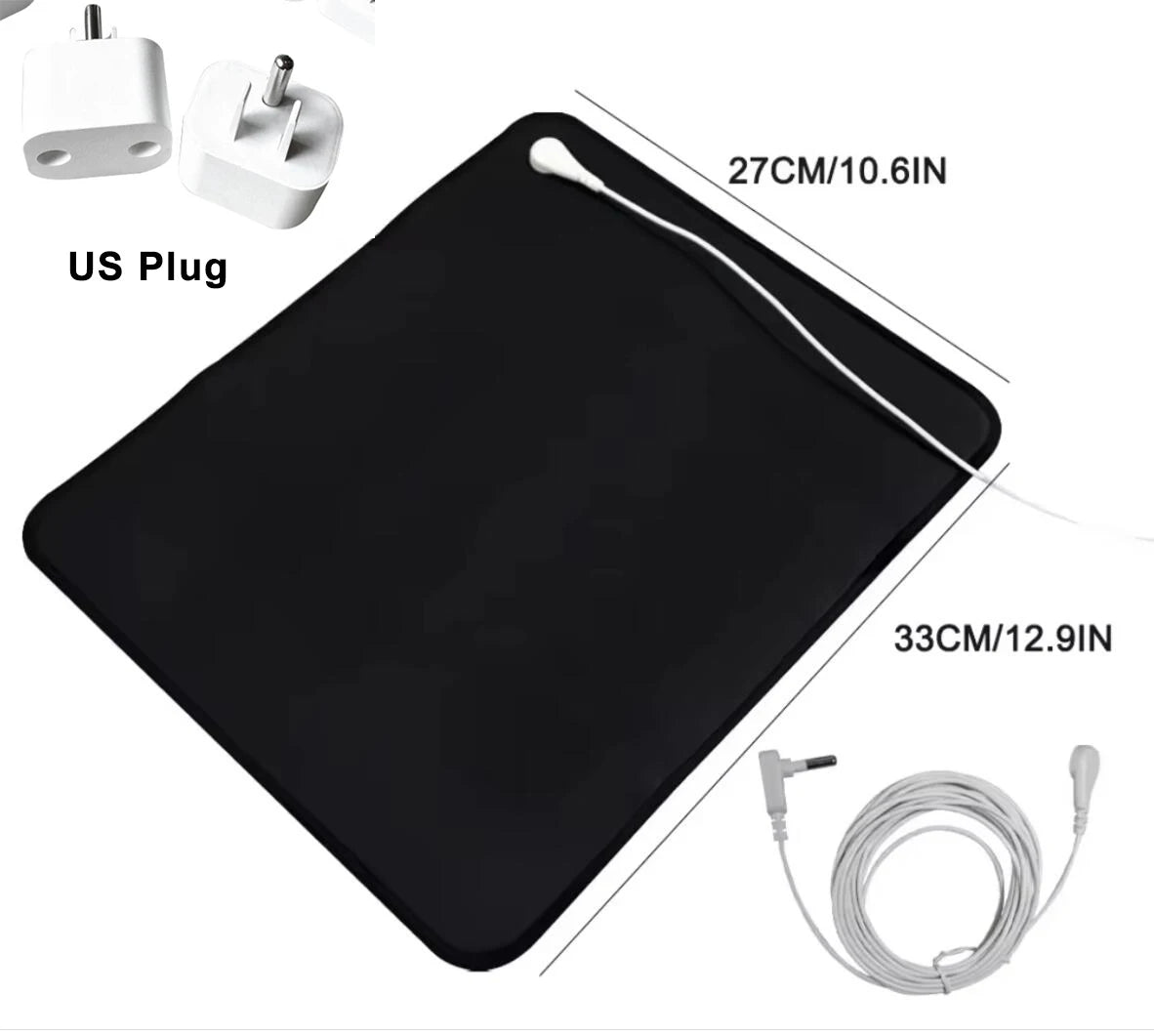 Earthing Universal Mat Grounding Mouse Pad &ndash; Cord Included US plug