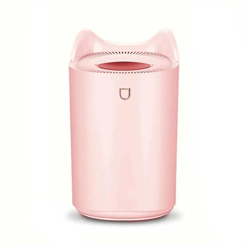 USB 3L Ultrasonic Humidifier Diffuser With LED Dual Nozzle Pink / CN