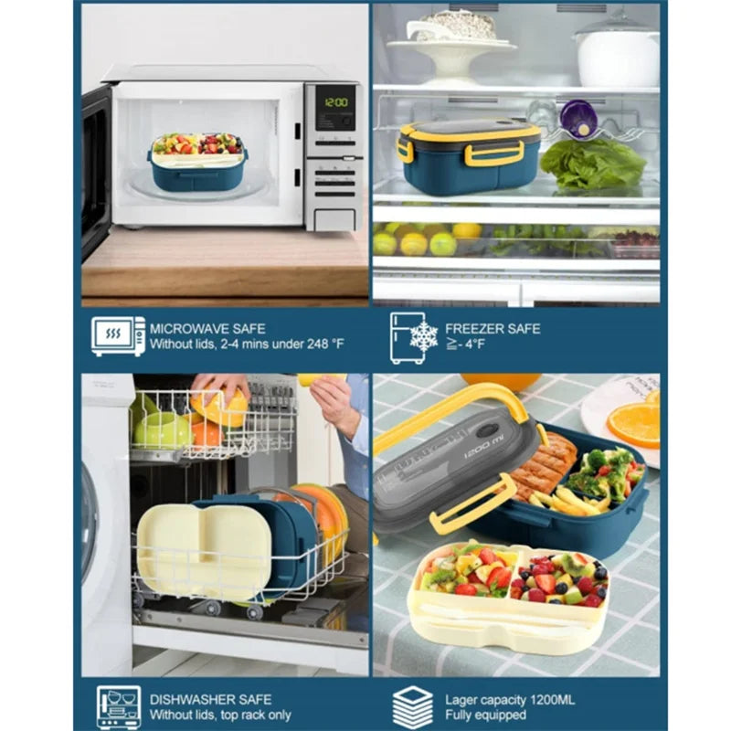 1200ML 2 Layer Bento Lunch Box &ndash; Leakproof And Portable