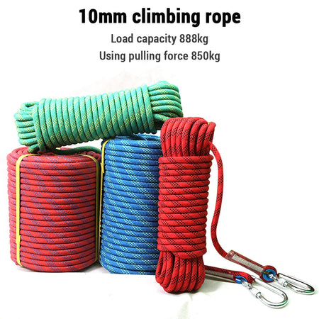 10mm Climbing Rope for Adults with Double Hook &ndash; Allweather