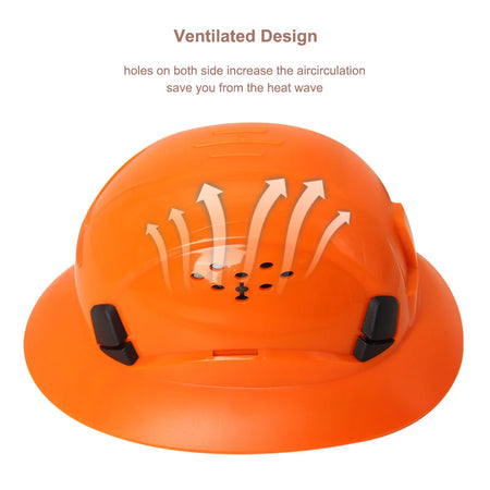 Full Brim Safety Helmet With Goggles &ndash; All Day Comfort