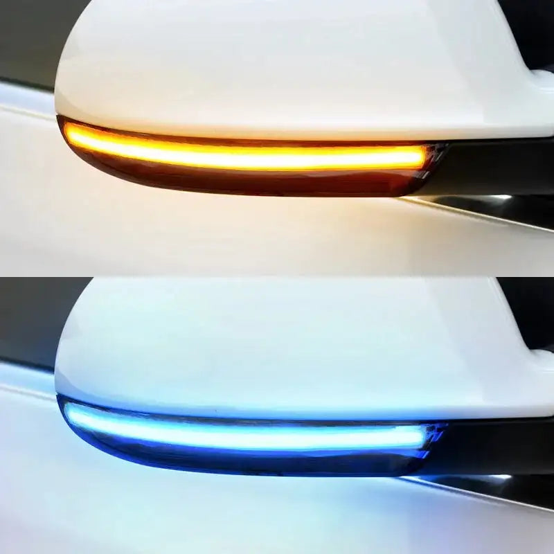 VW Golf 5 MK5 GTI LED Dynamic Turn Signal Mirror Lights 2Pcs Blue-Yellow