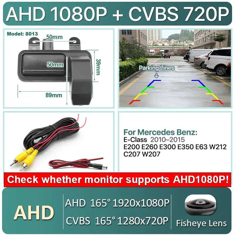 AHD 1080P Dynamic Trajectory Car Reverse Trunk Handle Camera For Mercedes Benz B Class W212 W246 B200 E Class W207 C/CLC W203 by InterCyprus Trading Ltd