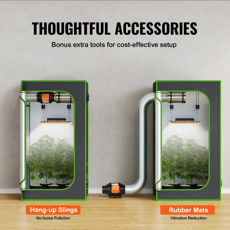 Inline Duct Fan 4x8 Quiet EC Motor Temp Humidity