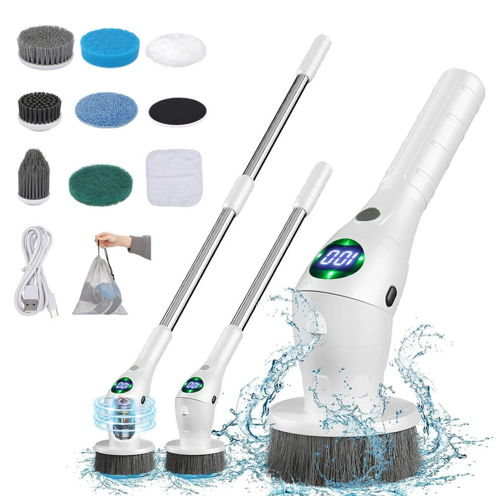 Electric Cleaning Brush 8 In 1 &ndash; 8 Replaceable Heads