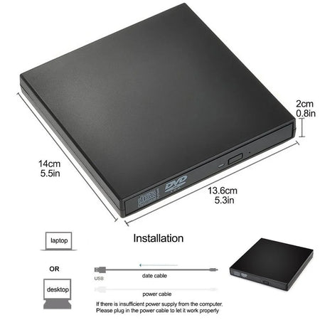 ZDSSY USB 2.0 External DVD Drive Portable Reader Windows PC