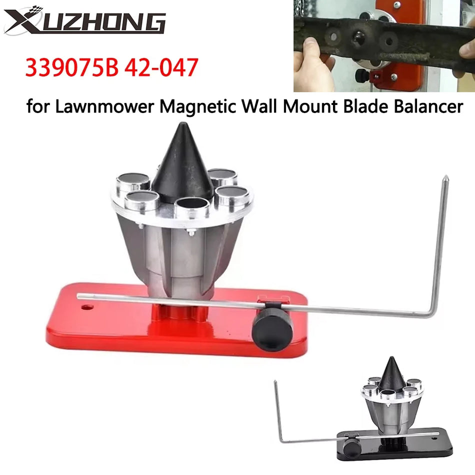 Balanceador de cuchillas de cortacésped con soporte magnético para cualquier cuchilla de cortacésped