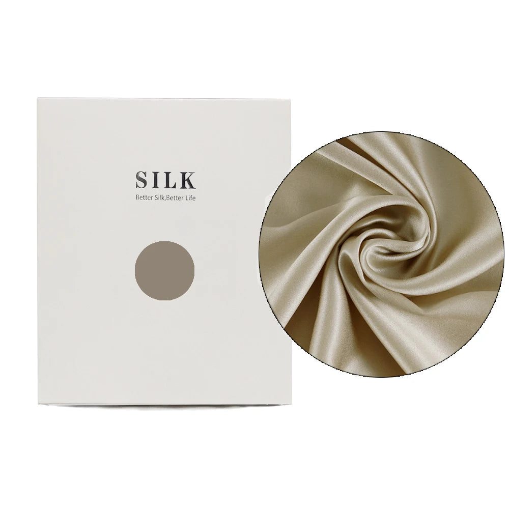 NoEnName_Null 100% Pure Real Silk Pillowcase &ndash; Soft Breathable Comfort for Hair and Skin Light Apricot / 50x70CM / CHINA