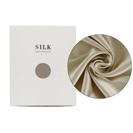 NoEnName_Null 100% Pure Real Silk Pillowcase &ndash; Soft Breathable Comfort for Hair and Skin Light Apricot / 50x70CM / CHINA