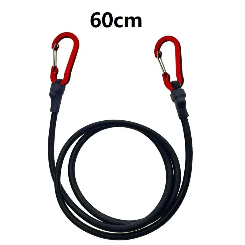 Heavy Duty Bungee Cord with Carabiner Hooks for Versatile Outdoor Use 60cm