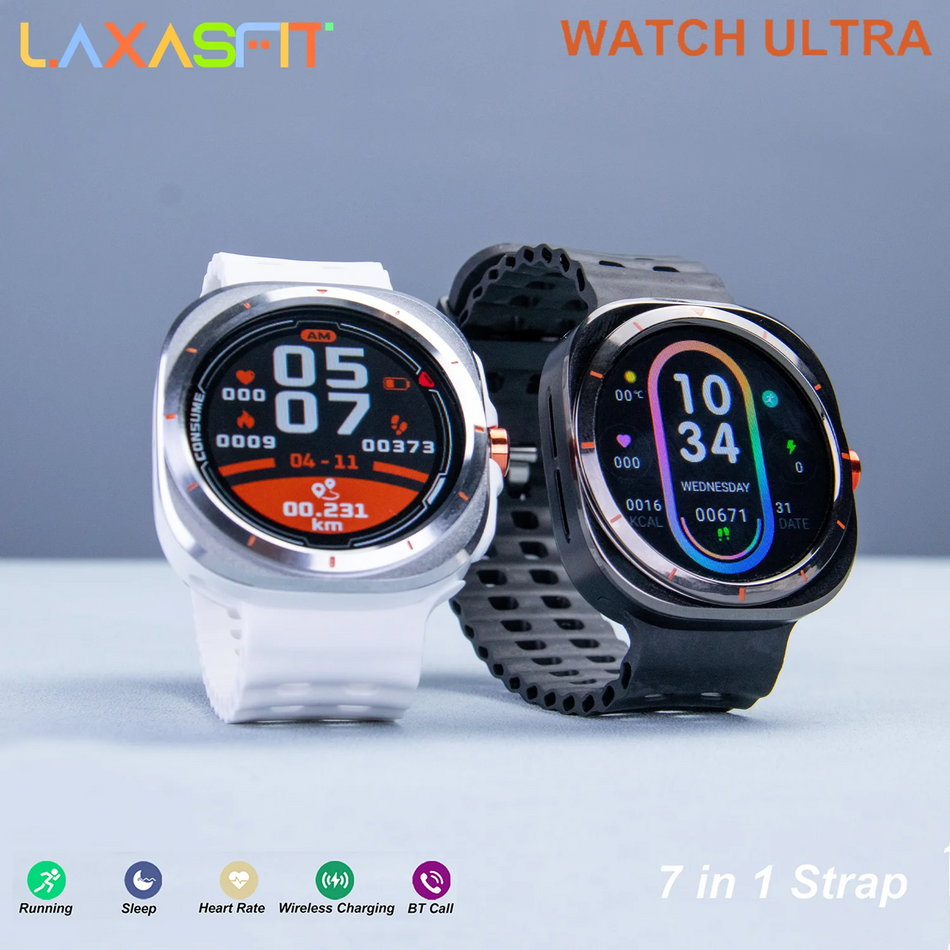 LAXASFIT Smartwatch 7 Plus Chamada Bluetooth Monitor de Saúde
