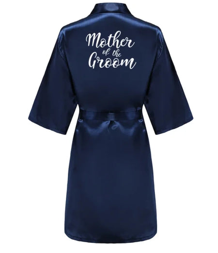 Elegant Satin Silk Robe for Women - Knee-Length, Poplin Fabric