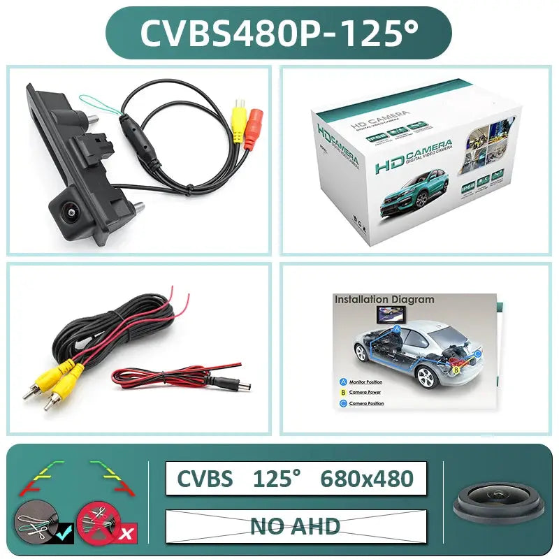 1080P Ahd Rear View Camera With Guiding Lines For Vw Audi Golf Passat by InterCyprus Trading Ltd